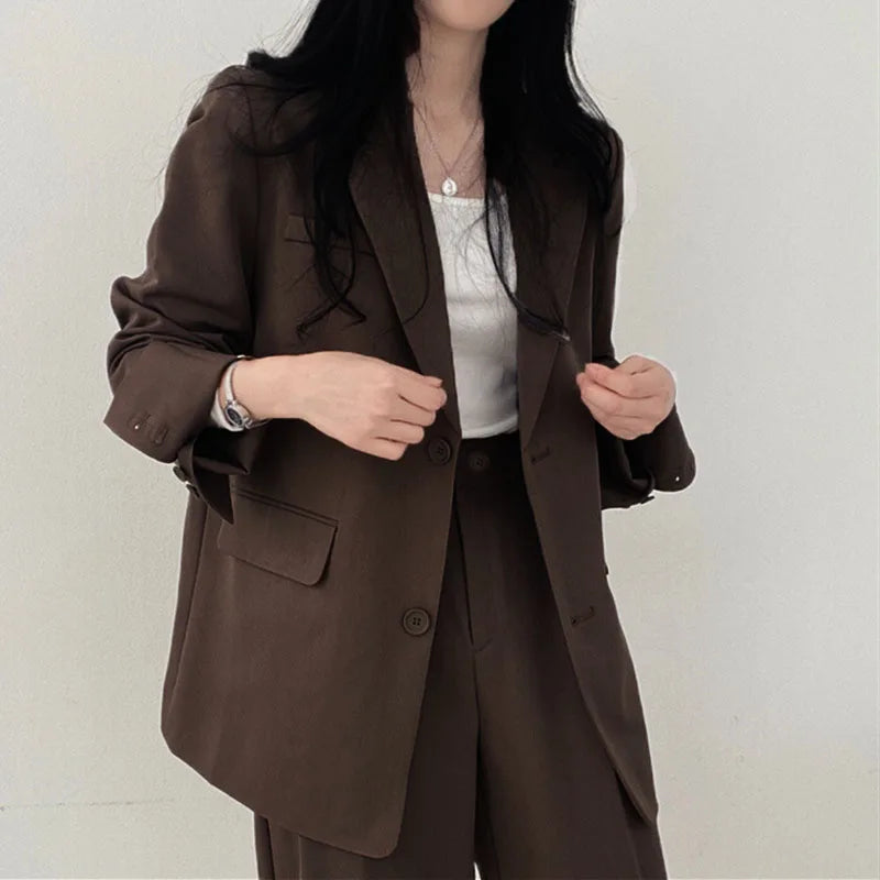 Fall Fashion Long Sleeve Blazer Mujer Pant Sets Blazers Women 2024 Casual Womens 2 Piece Outfit Set Suits Outwear