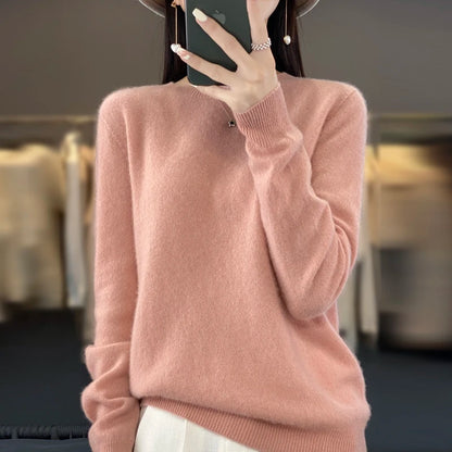 New cashmere sweater women's sweater in autumn and winter 100% merino wool fashion O-neck autumn warm pullover top