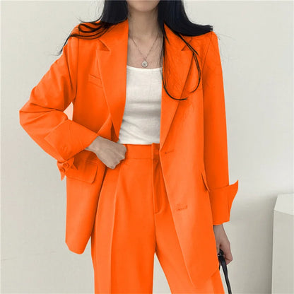 Fall Fashion Long Sleeve Blazer Mujer Pant Sets Blazers Women 2024 Casual Womens 2 Piece Outfit Set Suits Outwear